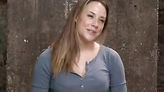 A cute girl was fucked in a chair and humiliated, her partner forced to obey