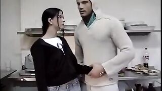 The girl was deprived of virginity in the kitchen