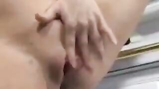 A man came to the kitchen and creampie pregnant woman