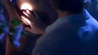 Night foggy sex with a girlfriend in a romantic setting