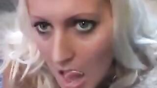 A whims girl licks sperm from a spoon, it's not a bad idea