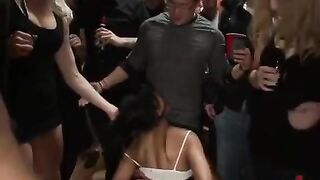A mature woman is happy when many men want to fuck her at once