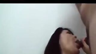 A mature Japanese man plays with his cock using his fingers