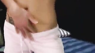 Brunette fucks in her ass hole and gets a lot of cum on her face