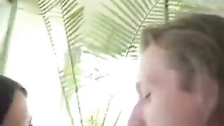 A pussy without panties was filmed under a skirt with a hidden camera