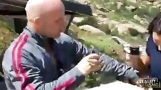A girl with a burning desire to fuck the first oncoming