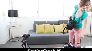 Porn casting with perky teen Ava Taylor swallowing cum