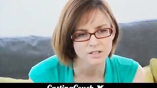 Porn casting with perky teen Ava Taylor swallowing cum