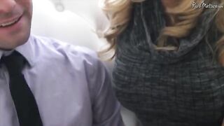 The man fucks the beauty with a shaved pussy in 60fps