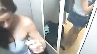 A hot naked sister was caught in a compromising situation with a hidden camera