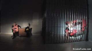 The guard masturbates at his post in a steamy scene