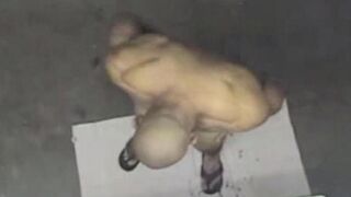 A naked man has been spied on in the shower, and it’s quite a scene