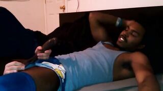 Black porn with white and black people having sex on the bed