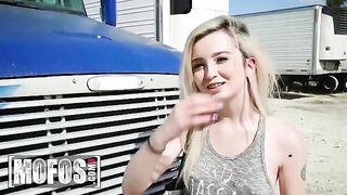 A guy's girl Lexi Lore getting fucked in Jesse Black's truck is pure gold