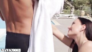Two stunning Vixen models share a steamy encounter with a married man