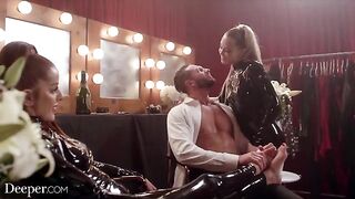 Avery and Vanna are having a threesome in sexy latex clothes