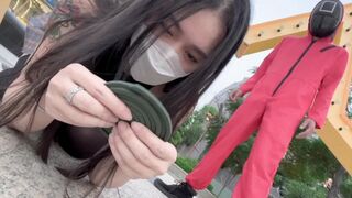 The squid game adult version with a hot Chinese girl is exclusive and in HD