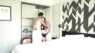 Cheating BBW wife gets fucked by hotel guest in steamy scene