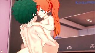 Izuku Midoriya and Itsuka Kendo in locker room action