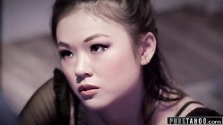 Skinny Asian babe Lulu Chu fucked at the wake