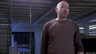 Homeless woman fucks a guy in the gateway