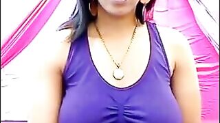 Nipples stand out through a white T-shirt when excited