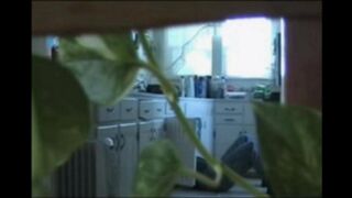 A married couple has fun in their apartment without any clothes on