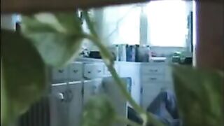 A married couple has fun in their apartment without any clothes on