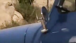 The driver has torn a girl on the road right in the car