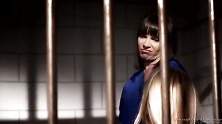 Two lesbian prisoners fucked hard in their cell