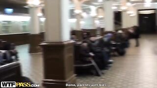 Pikaper fucked sexy Russian in the toilet