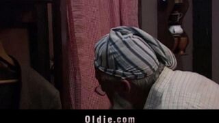 A grandfather punished his granddaughter for her naughty behavior in pantyhose sex
