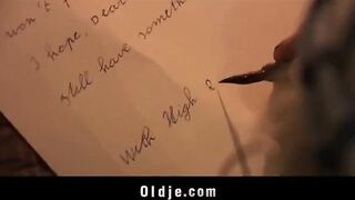 A grandfather punished his granddaughter for her naughty behavior in pantyhose sex