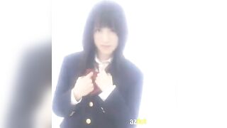Hot Japanese schoolgirl masturbates her sweet pussy wearing her uniform eporn