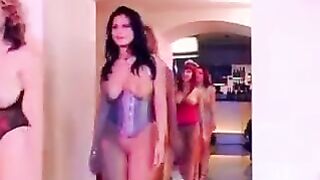 Gangbang with a woman who has big and beautiful natural tits