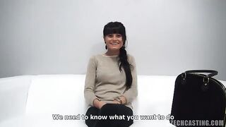 Czech casting with a young slut who uses condoms during sex