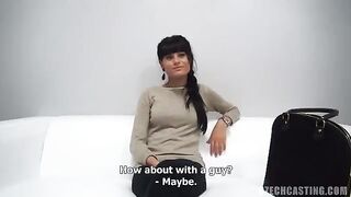 Czech casting with a young slut who uses condoms during sex