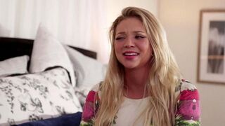 Beautiful lesbians have a passionate lesbian sex, stuck in bed
