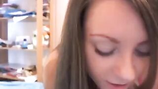 Russian girl with gentle tits plays on a webcam live stream