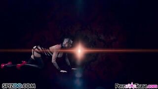 Hot Christy Mack in a leather suit masturbates her pussy with pleasure