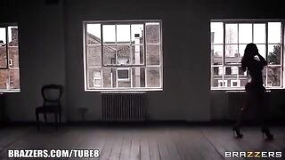 A man fucked a girl with big natural tits in her ass