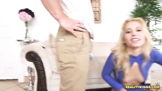 Fucked a blonde girl with cancer on the couch