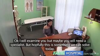The cunning doctor checked the patient's intimate areas