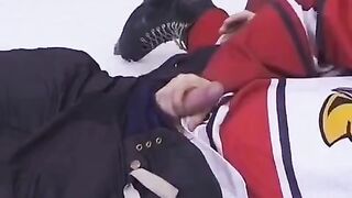 The fan gave the hockey player to fuck her in ass during the match
