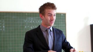 A student girl is being fucked by her teacher in this hot video