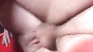 A girl with her hands tied up is having a hard time getting fucked