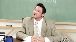 The student gets a good mark thanks to the teacher's intimate attention