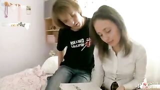 A fun time with a classmate at home after classes is never boring