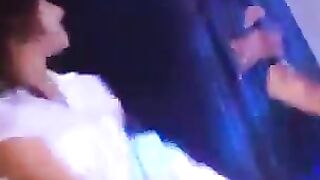 A drunk chick got fucked by many guys in the night club