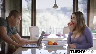 Natasha Niis got fucked after breakfast by her husband